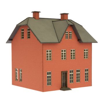 Unique Laser-Cut Bausätze - Wohnhaus "Petra" - L: 145mm x B: 140mm x H: 160mm - H0 / 1:87 (10-0019-04)