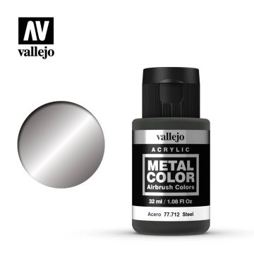 Vallejo Metal Color - Steel - 32 ml / 1.08 fl oz (77.712)