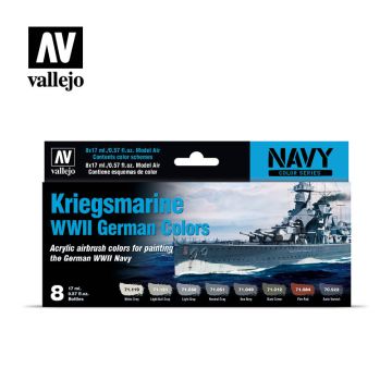 Vallejo Model Air Sets - Kriegsmarine WWII German Colors (8) - 17 ml. (71.615)