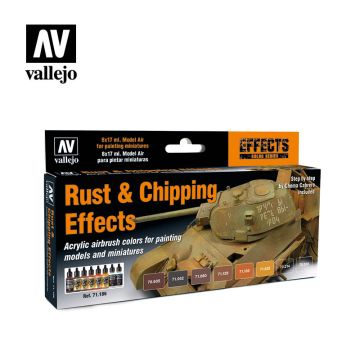 Vallejo Model Air Sets - Rust & Chipping Effects (8) - 17 ml. (71.186)