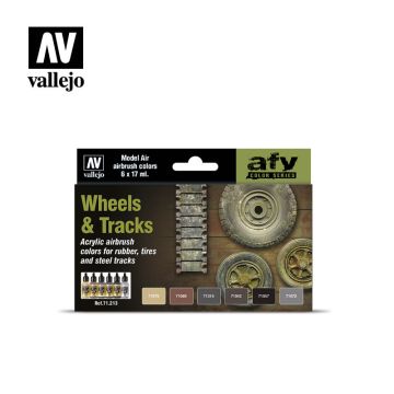 Vallejo Model Air Sets - Wheels & Tracks (6) - 17 ml. (71.213)