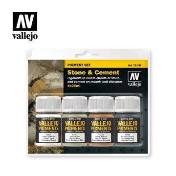 Vallejo Pigments Sets - Stone & Cement (4) - 35 ml. (73.192)