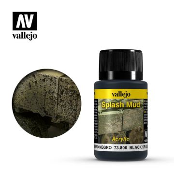 Vallejo Weathering Effects - Black Splash Mud - 40 ml (73.806)