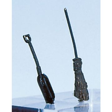 Weinert Modellbau Reisig-Besen u. Schaufel je - H0 / 1:87 (3342)