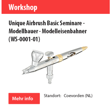 Unique Airbrush-Grundkurs - Modellbau - Modelleisenbahn für Anfänger (WS-0001-01) Datum: 15.11.2025